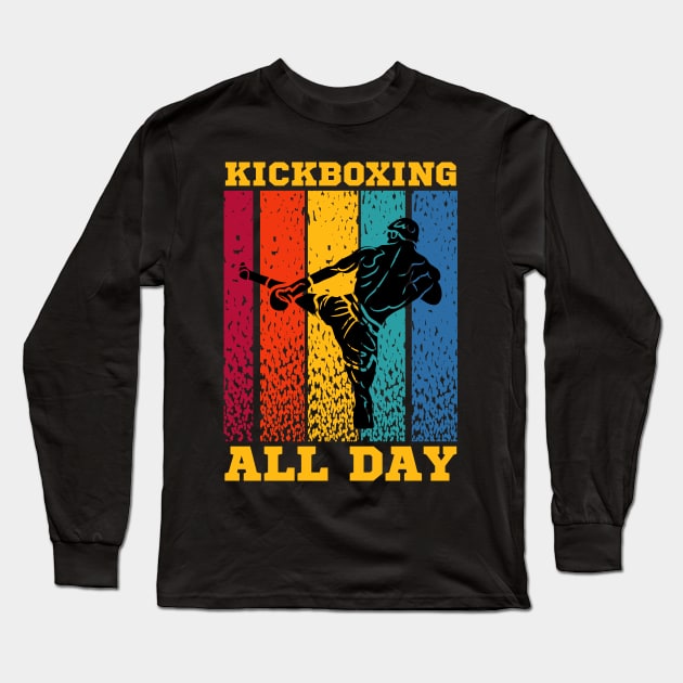 Kickboxing all day kickboxing lover Long Sleeve T-Shirt by GRADA